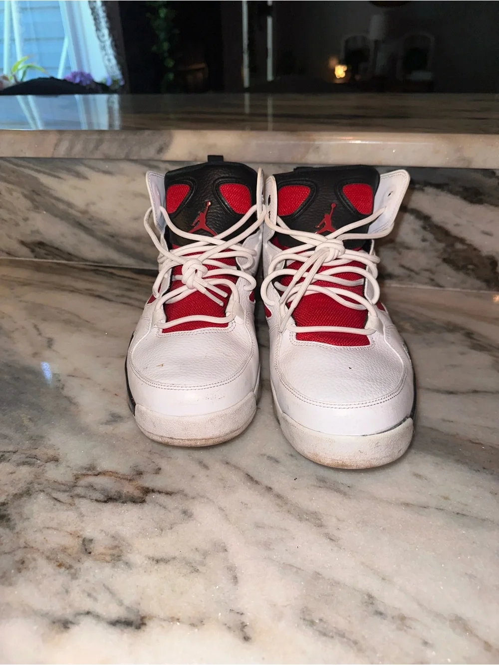 Jordan Flight Club 91 Men’s Size 10.5 High Top White Black &‎ Red Sneaker Shoes